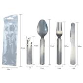 туристический набор 4 в 1 ложка, вилка, нож, открывалка 17.3 см s-168, оптом, купить