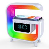 light sound machine g30, rgb ночник, часы, беспроводная зарядка,  bluetooth колонка, оптом, купить