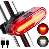 велофонарь aqy-096-cob (red+white), li-ion  аккум., зу microusb, оптом, купить