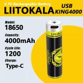 аккумулятор 18650, liitokala usb-king4000, 4000mah, оптом, купить
