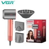фен профессиональный vgr v-440 pink, 3 уровня обдува, 3 уровня температуры, 110000 rpm, 3 насадки, оптом, купить