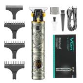 Изображения для Машинка (триммер) для стрижки волосся та бороди VGR V-097 silver, Professional, 4 насадки
