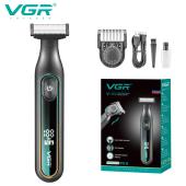 электробритва vgr v-360 green, универсальная насадка с регулировкой высоты, ipx6, led display, оптом, купить
