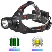 фонарь налобный xq-218-hp50, power bank, 3x18650, signal light, индикация заряда, зу type-c, box, оптом, купить