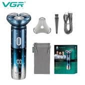 электробритва vgr v-392 blue, роторная, ipx7, led display, оптом, купить