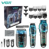 комплект vgr 3 в 1 v-645 аккумуляторная машинка для стрижки (clipper), триммер и электробритва (шейвер), оптом, купить
