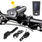 велофара с сигналом fy-316-xpe, солнечная батарея,  выносная кнопка, waterproof, li-ion аккум., зу mircousb, оптом, купить