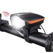 велофонарь с сигналом 7588, выносная кнопка, waterproof, встроенный аккумулятор 18650,  зу microusb, оптом, купить