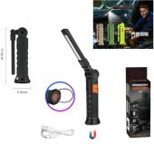 фонарь worklight g51-led+cob, li-ion аккумулятор, индикация заряда, поворот180º+180º, магнит, крюк, зу type-c, оптом, купить