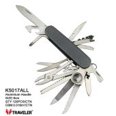 нож многофункциональный traveler 17 функций, 9см k5017all black/red/blue/orange/green, оптом, купить