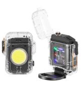 фонарь multifunctional d52-2-cob black, li-ion аккум., индикация заряда, зажигалка, зу type-c, box, оптом, купить