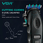 Аккумуляторная машинка для стрижки (clipper) VGR V-887C BLACK, 6 насадок, 9000RPM