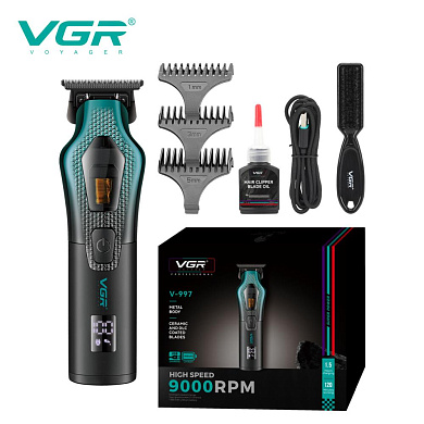 триммер vgr v-997, vector motor 8000-11000 rpm, 3 насадки, led display, оптом, купить