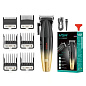 Аккумуляторная машинка для стрижки (clipper) VGR V-003 GOLD, 6 насадок, TURBO режим 9000 RPM, керамическое лезвие, LED display