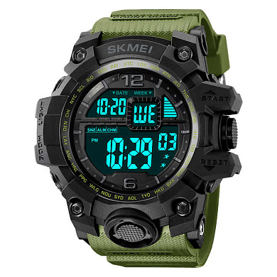 часы наручные 2245ag skmei, army green, оптом, купить