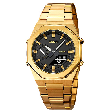часы наручные 1816gdbk skmei, gold-black, оптом, купить