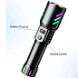 Фонарь NIGHT VISION FLUORESCENCE 1143-WHITE LASER LED PM10-TG, 1x18650, power bank, ЗУ Type-C, zoom