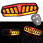 Велофонарь FY-1828 с указанием поворотов (red+yellow), waterproof, ЗУ Type-C, Li-Ion аккум., пульт управления, CR2032