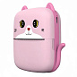 Детский термопринтер A8 Cat printer pink, bluetooth, ЗУ Type-C