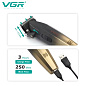 Акумуляторна машинка для стриження (clipper) VGR V-003 GOLD, 6 насадок, TURBO режим 9000 RPM, керамічне лезо, LED display