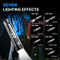 Фонарь S1-LED+SMD(RGB), Li-Ion аккум., карабин, свисток, ЗУ Type-C, Box