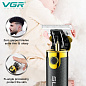 Машинка (триммер) для стрижки волосся та бороди VGR V-082, Professional, 3 насадки, STRONG BATTERY