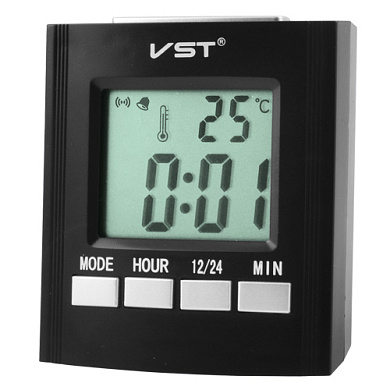часы электронные говорящие vst-7027с, температура, 2*aa, оптом, купить