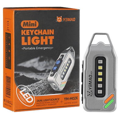 фонарь yemao ym-m02x xte+5smd(rgb), li-ion аккумулятор, зу type-c, магнит, оптом, купить