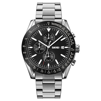 часы наручные 9253sibk skmei, silver-black, оптом, купить