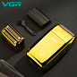Электробритва VGR V-399 шейвер GOLD, влагостойкая, дополнительная насадка, LED Display, металлическая