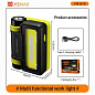 Фонарь YEMAO YM-B70-XTE+COB(white+red+blue), Li-Ion аккумулятор, Power Bank, ЗУ Type-C, магнит, IPX4