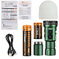 Тактический фонарь YEMAO YM-F337X, 3500LM, аккумуляторы 18650 + 18350 (3200 + 1500 mAh), боковые светодиоды (красный, синий, зеленый и ультрафиолетовый)