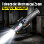 Фонарь NIGHT VISION FLUORESCENCE M11R-4TG(White+Red+Blue+Green), 1x18650, индикация заряда, ЗУ Type-C, zoom