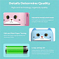 Детский термопринтер A8 Cat printer pink, bluetooth, ЗУ Type-C