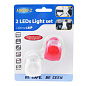 Велофонарь HJ008-2LED(Red+White), 2xCR2032