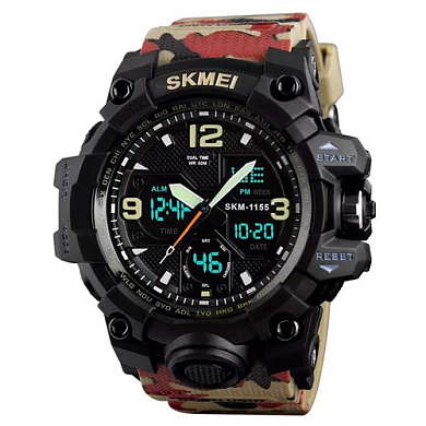 часы наручные 1155bag skmei, red camo, оптом, купить