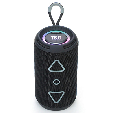 bluetooth-колонка tg656 с rgb подсветкой, speakerphone, радио, black, оптом, купить