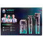 Комплект VGR 3 в 1 V-694 GREEN аккумуляторная машинка для стрижки (clipper), триммер и электробритва (шейвер)