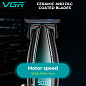 Триммер VGR V-992 GREEN, 9000 RPM, 2000 mAh, 3 насадки, LED display
