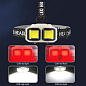 Ліхтар налобний HX-816S-2COB(white+red), Motion Sensor, Waterproof, 1x18650, ЗП Type-C, Box