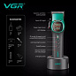 Аккумуляторная машинка для стрижки (clipper) VGR V-885C GREEN, 10 насадок, LED display