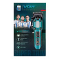 Аккумуляторная машинка для стрижки (clipper) VGR V-600 BLACK, 6 насадок, регулятор высоты, LED display, 7000 RPM