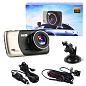 Автомобильный видеорегистратор X600, LCD 4", Angel Lens, камеры, 1080P Full HD, металл. корпус