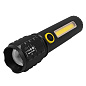 Фонарь C71/C81-P50+COB, Li-Ion аккум., zoom, ЗУ microUSB, Box