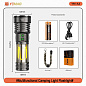 Фонарь YEMAO YM-A4 Sanan 55, 1x21700, ЗУ Type-C, функция лампы, крюк