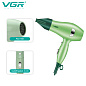 Фен складной VGR V-432 GREEN, 3 уровня обдува, низкий уровень шума, 1000 Вт