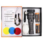 Фонарь YEMAO YM-A9 9LED, 2x26650, Power Bank, ЗУ Type-C, колпачек, 3 фильтра