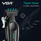 Аккумуляторная машинка для стрижки (clipper) VGR V-662 GOLD, 7000 RPM, 6 насадок, LED display