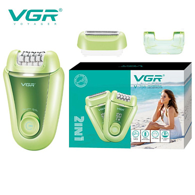 эпилятор vgr green 2 в 1 v-758, 2 насадки, оптом, купить