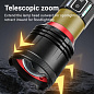 Тактический фонарь YEMAO YM-B631-D, 2500LM, аккумулятор 26650 (5000 mAh), линза для поджога